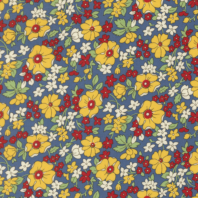 30\'s Playtime Iris\'s Garden By Linzee Mccray For Moda - Bluebell