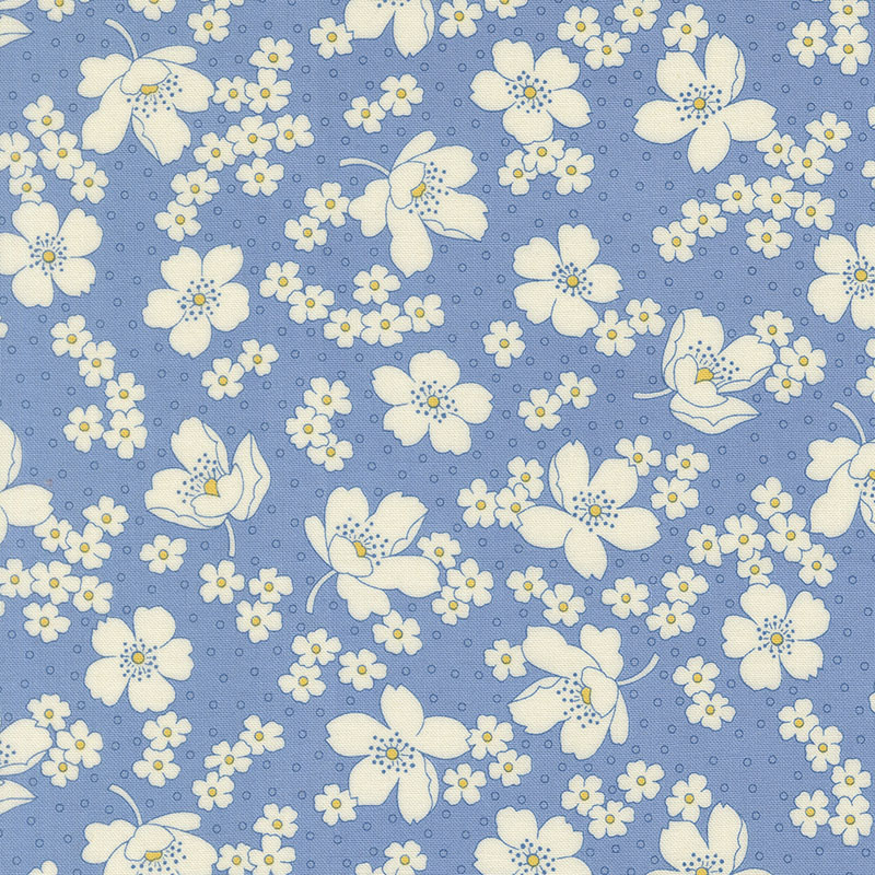 30\'s Playtime Iris\'s Garden By Linzee Mccray For Moda - Sky