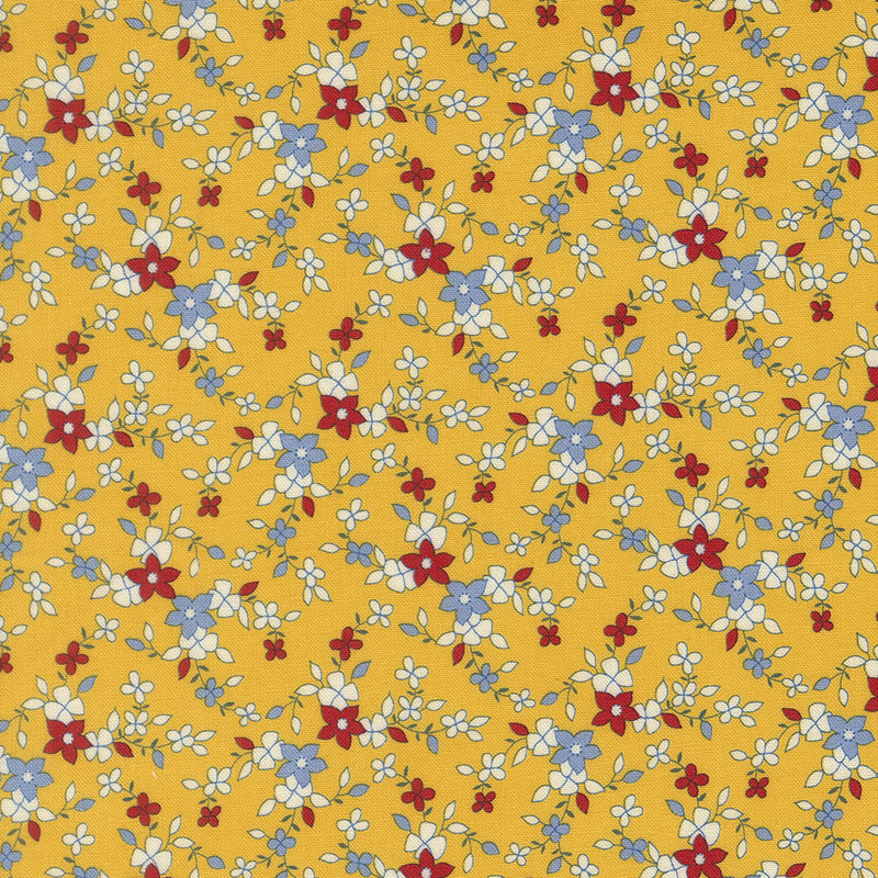30\'s Playtime Iris\'s Garden By Linzee Mccray For Moda - Sunshine