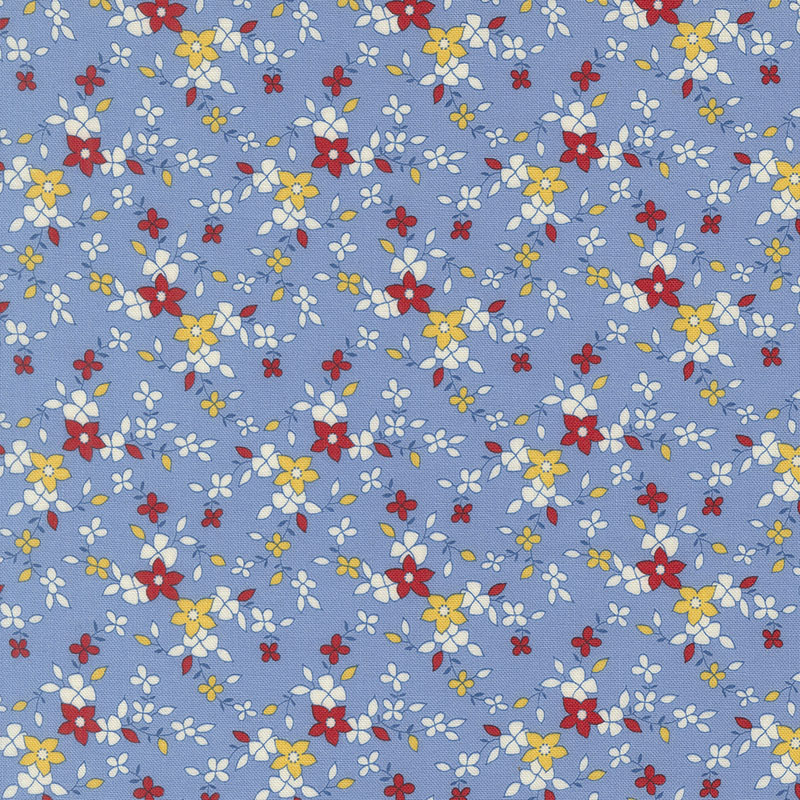 30\'s Playtime Iris\'s Garden By Linzee Mccray For Moda - Sky