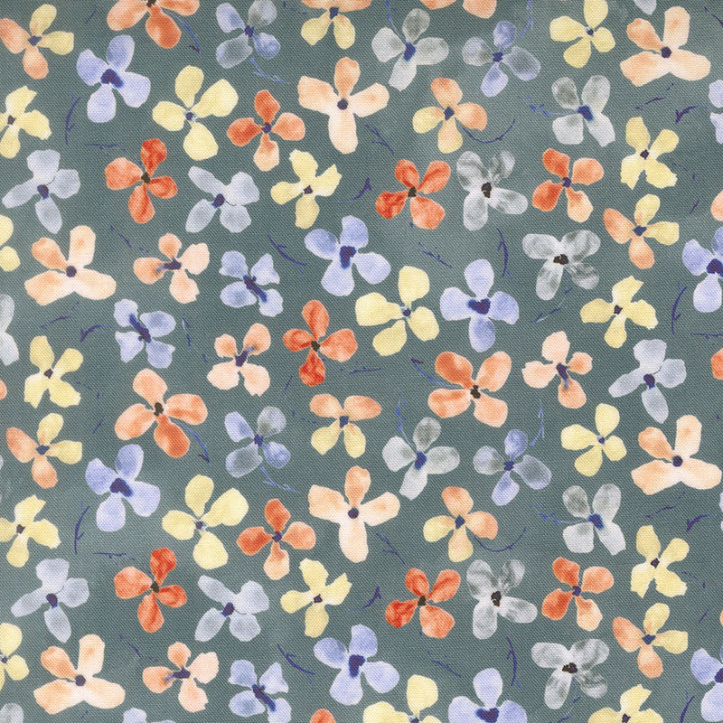 Flutterby By Janet Clare For Moda - Digital Print - Common-Blue