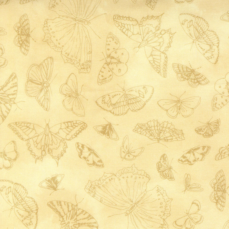 Flutterby By Janet Clare For Moda - Digital Print - Clouded-Yellow
