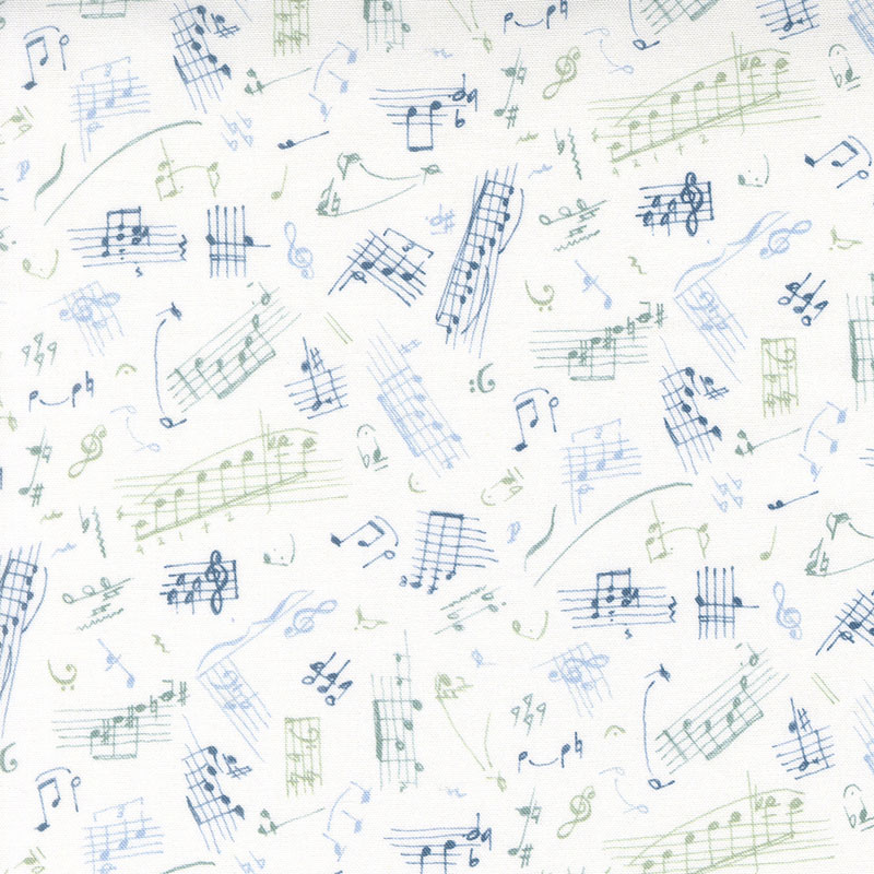 Flutterby By Janet Clare For Moda - Digital Print - Cabbage-White