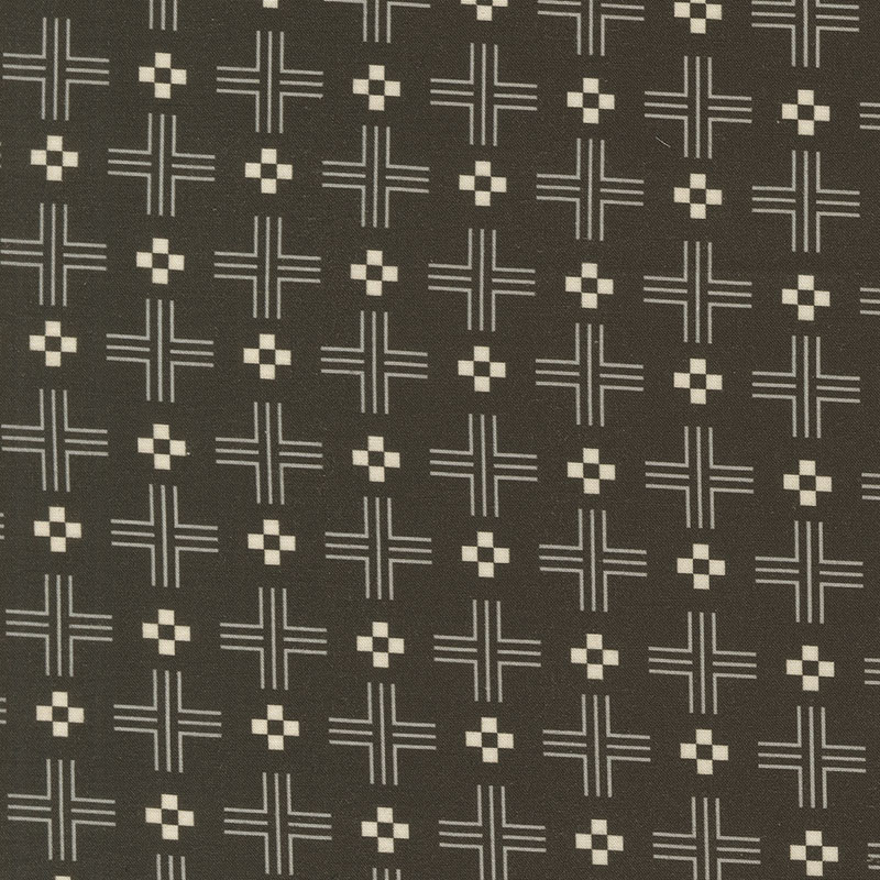 Quilted Home By Sewn By Amy Schelle For Moda - Digital Print - Charcoal