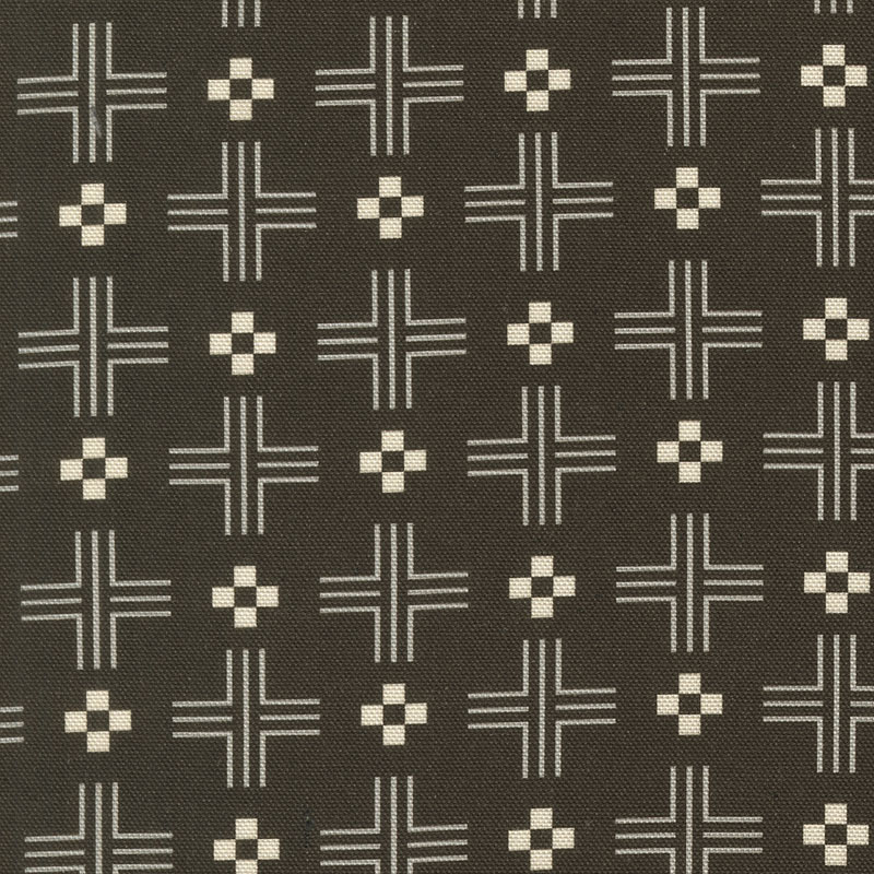 Quilted Home 54" Canvas By Sewn By Amy Schelle For Moda - Digital Print - Charcoal