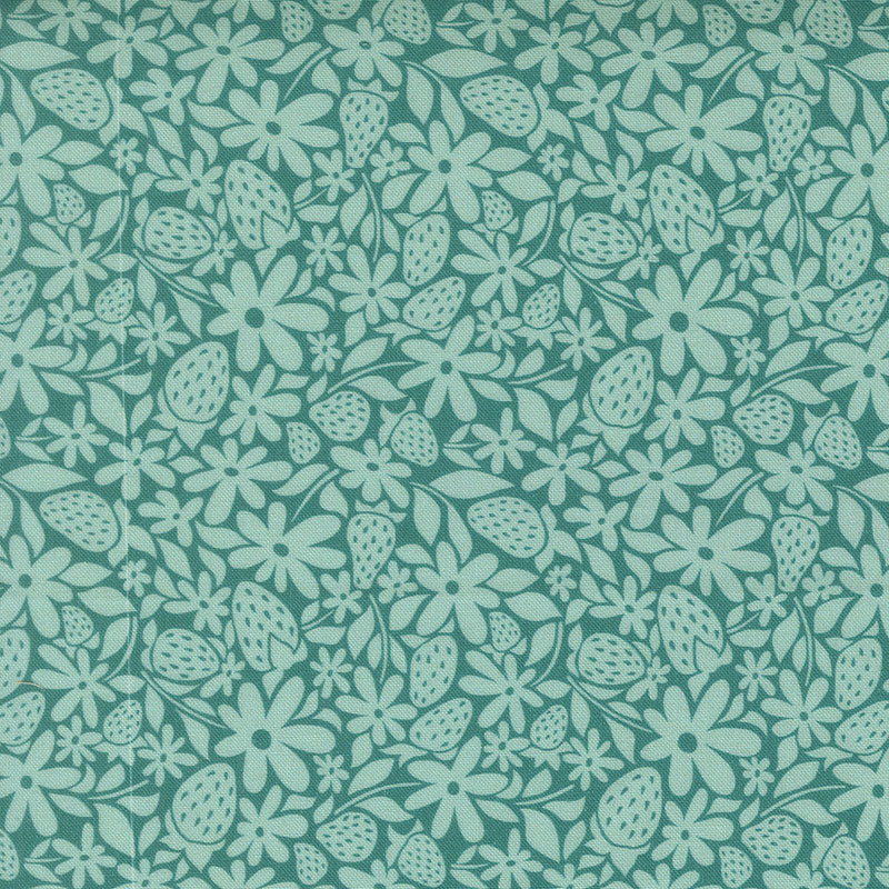 Fruitful By Kiley\'s Quilt Room For Moda - Digital Print - Lagoon