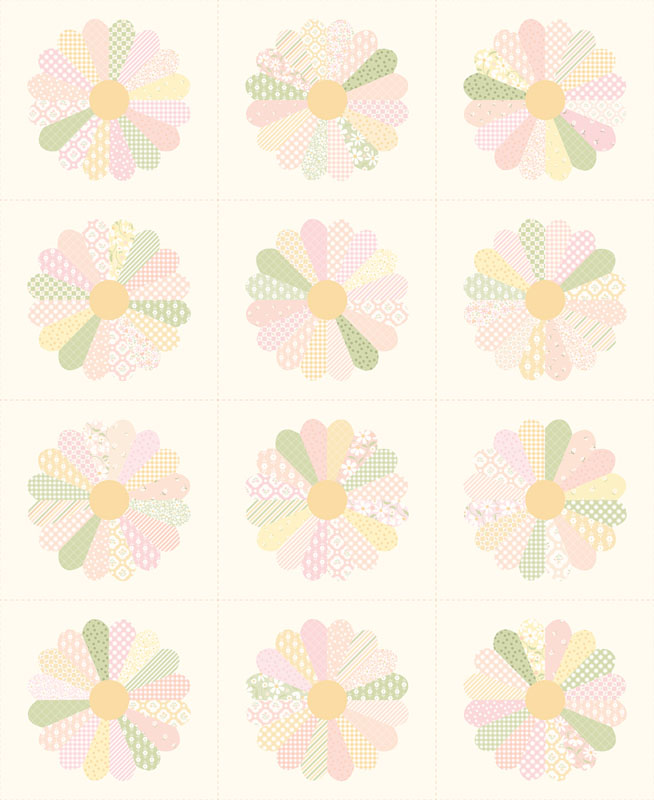 Dear Daisy By My Sew Quilty Life For Moda - 36" X 45" Panel - Cloud