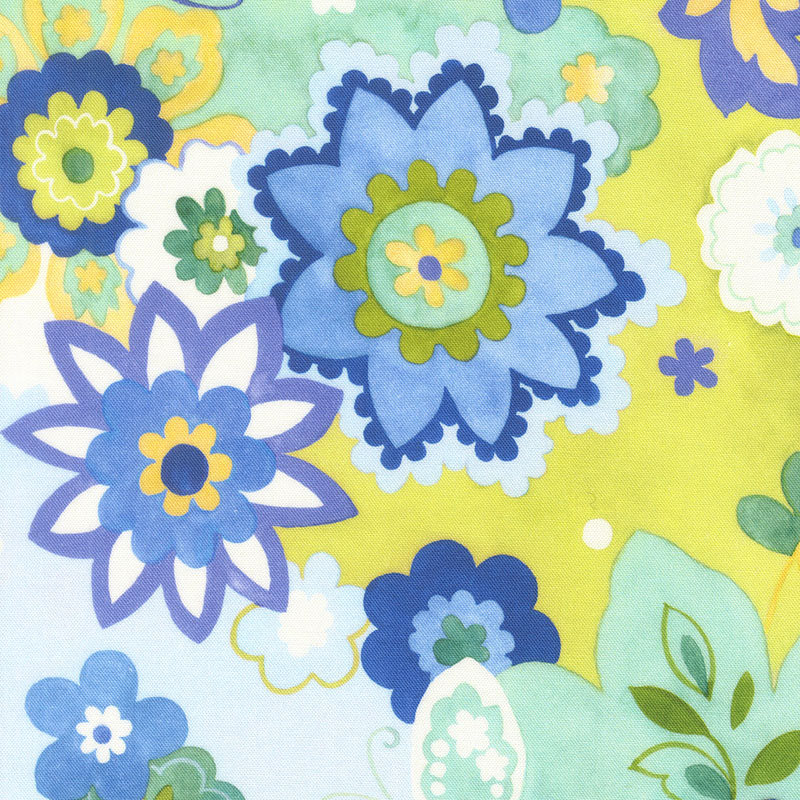 Fresh Picked Fantasy By Momo For Moda- Digital Print - Lake