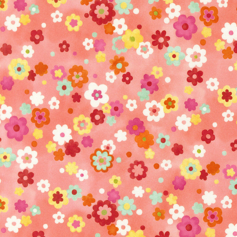 Fresh Picked Fantasy By Momo For Moda - Digital Print - Coral