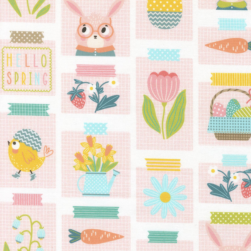 Hop Into Spring By Elena Amo For Moda - Digital Print - Cloud