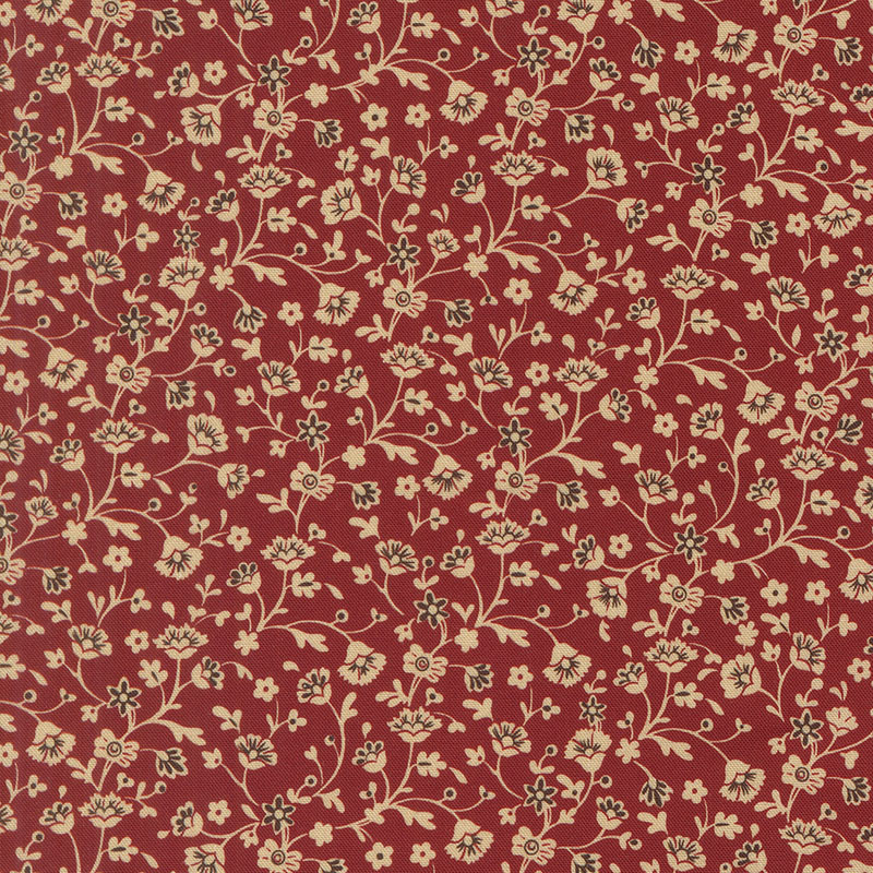 Betsy\'s Best By Betsy Chutchian For Moda - Digital Print - Florals Cochineal