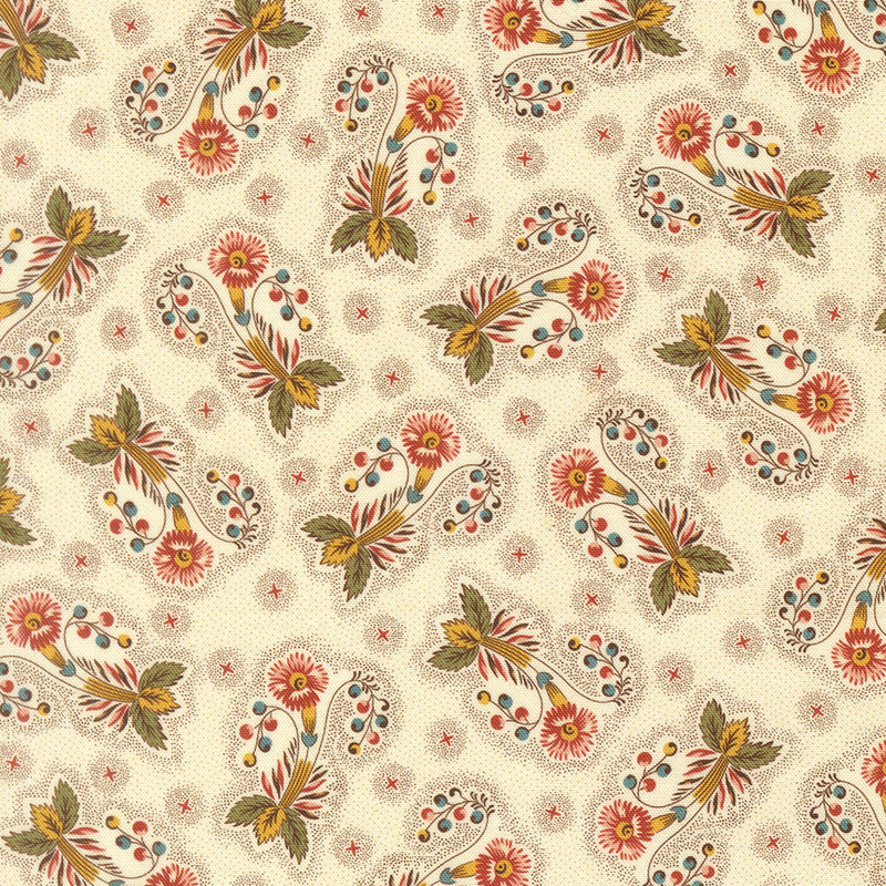 Betsy\'s Best By Betsy Chutchian For Moda - Digital Print - Florals Sweet Milk