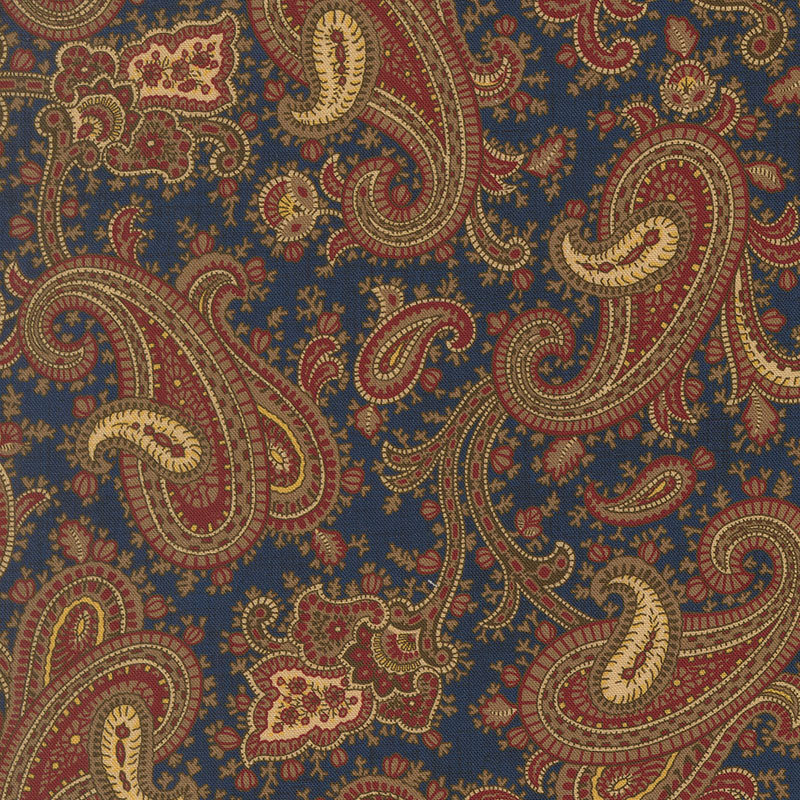 Betsy\'s Best By Betsy Chutchian For Moda - Digital Print - Paisley Indigo