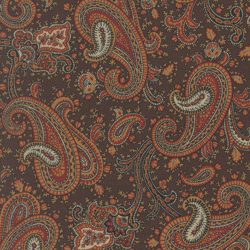 Betsy\'s Best By Betsy Chutchian For Moda - Digital Print - Paisley Chocolate