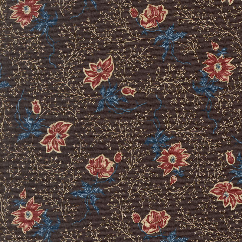 Betsy\'s Best By Betsy Chutchian For Moda - Digital Print - Florals Saddle