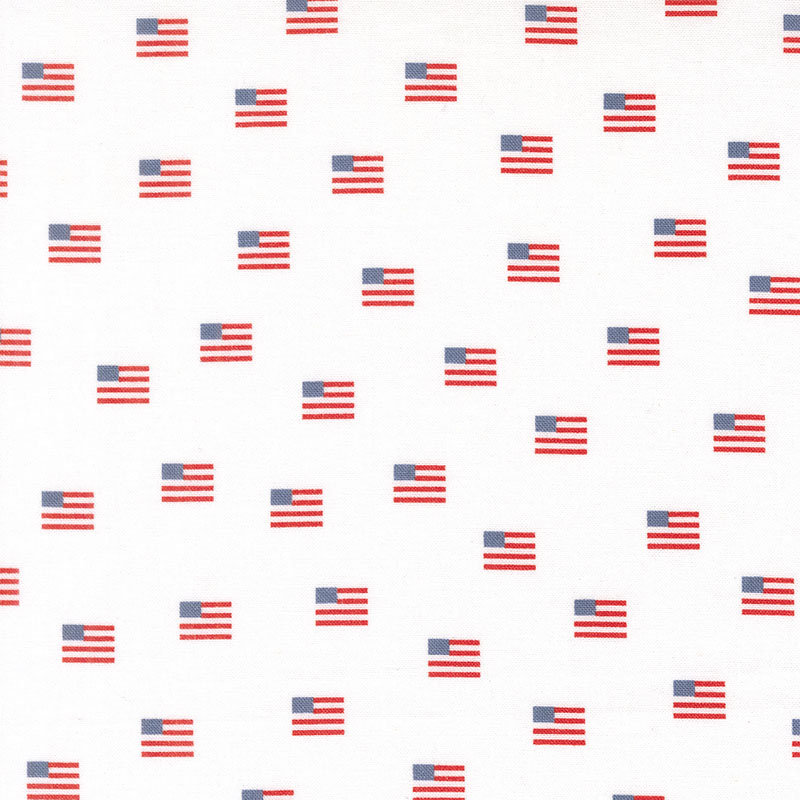 Stars And Stripes By Camille Roskelley For Moda - White