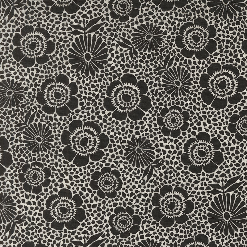 Ink By Sweetwater For Moda - Porcelain - Black