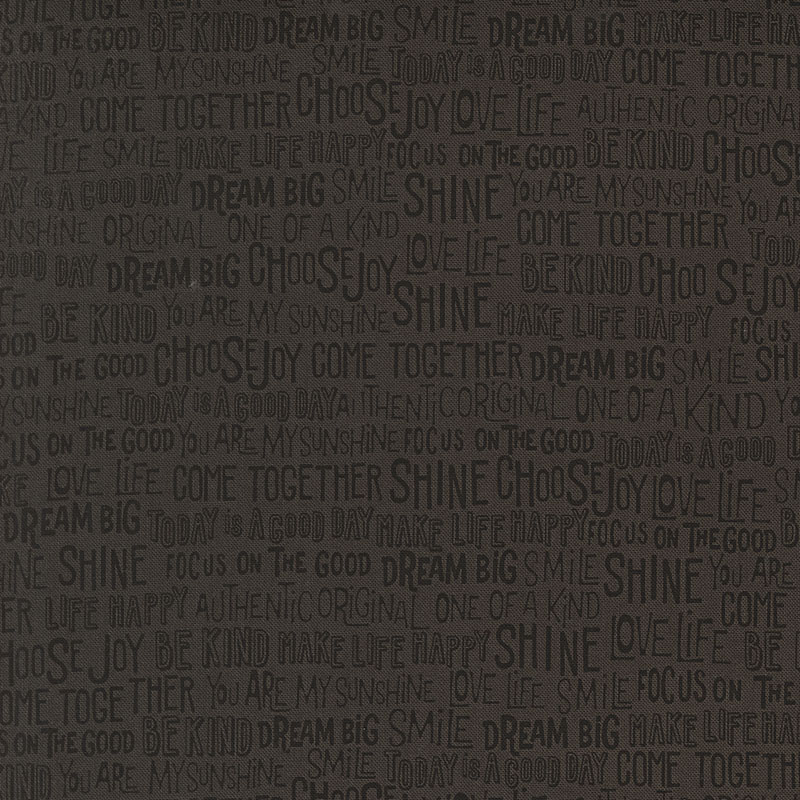 Ink By Sweetwater For Moda - Charcoal - Black