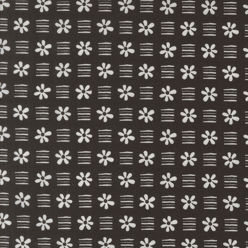 Ink By Sweetwater For Moda - Charcoal - White