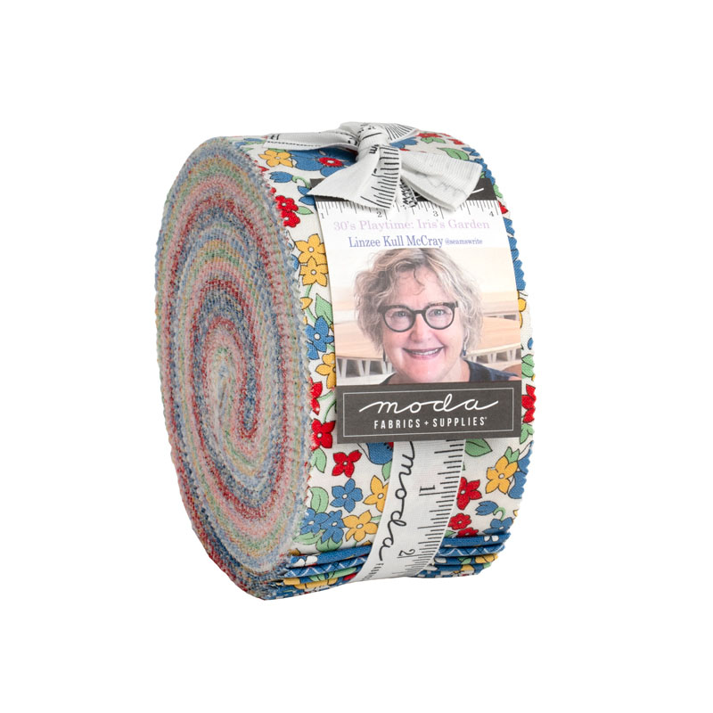 30\'s Playtime Iris\'s Garden Jelly Rolls By Moda - Packs Of 4