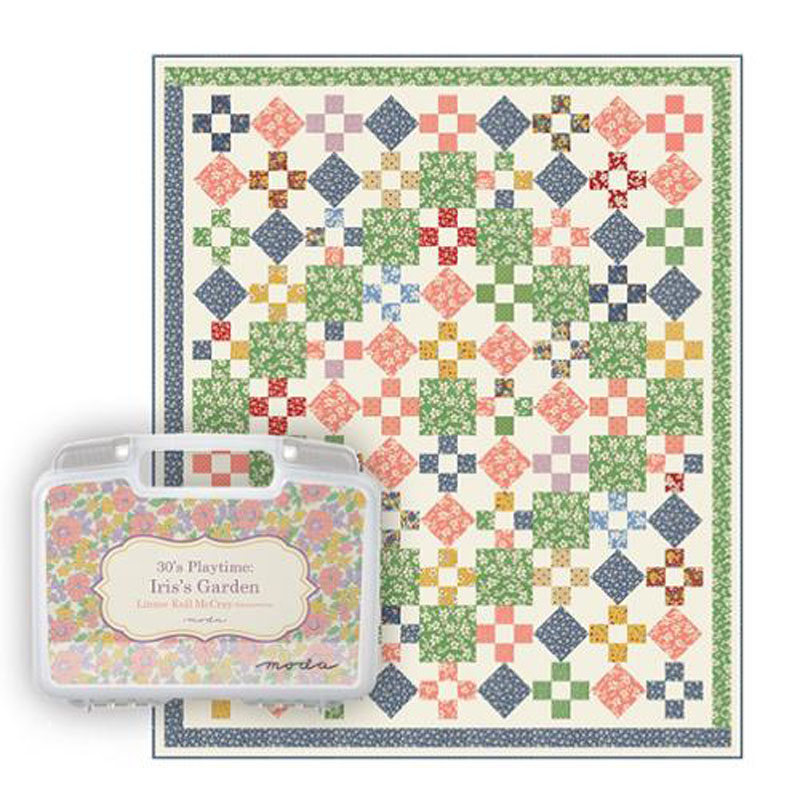 30\'s Playtime Iris\'s Garden Collector Bin By Linzee Mccray For Moda