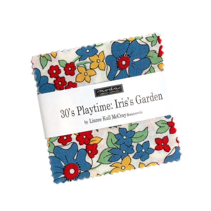 30\'s Playtime Iris\'s Garden Mini Charm Packs By Moda - Packs Of 24