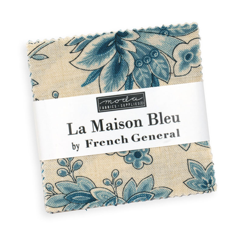 La Maison Bleu Mini Charm Packs By Moda - Packs Of 24