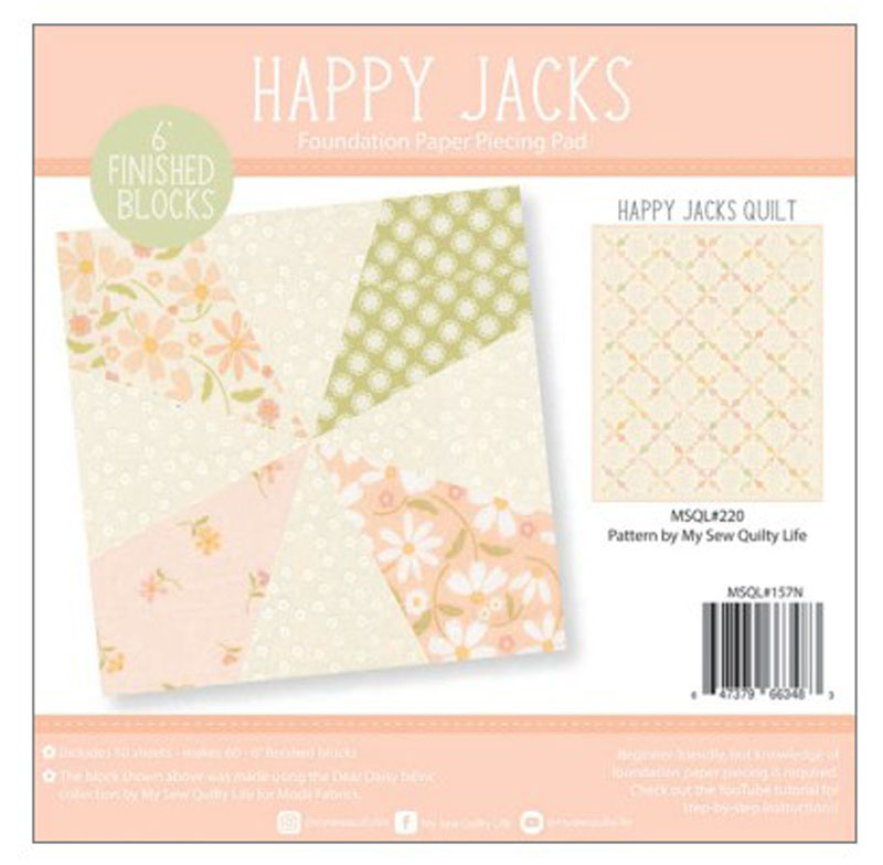 Happy Jacks Foundation Paper By My Sew Quilty Life For Moda - Minimum Of 2