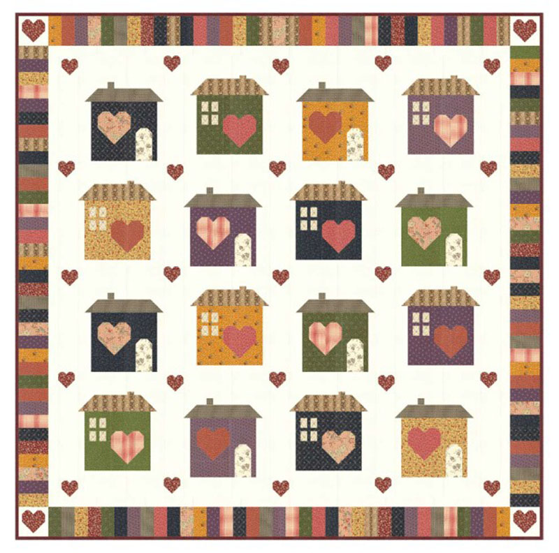 Home Is Where The Heart Is Pattern By Happy Quilting For Moda - Minimum Of 3