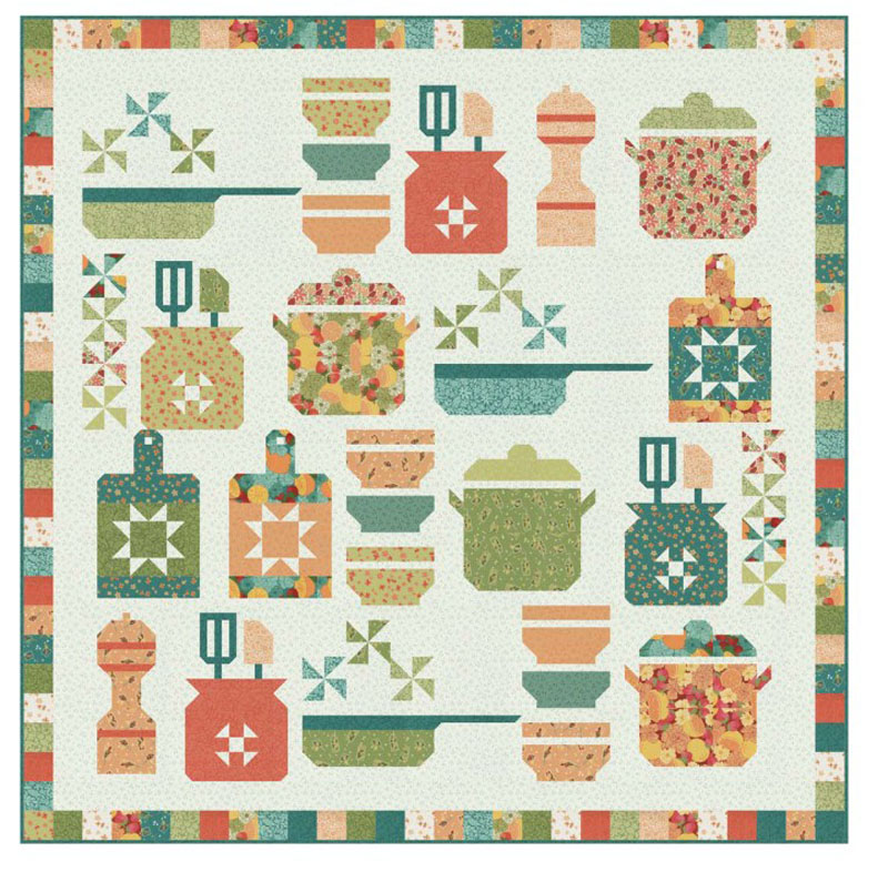 Kitchen Goals Pattern By Wendy Sheppard For Moda