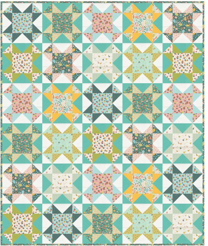 Hopscotch Stars Pattern By Needle In A Hayes For Moda  - Minimum Of 3