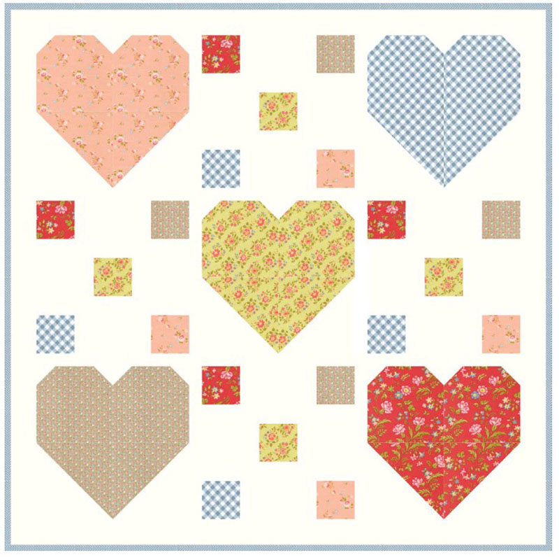 Heart Sprinkles Pattern By It\'s Sew Emma For Moda - Min. Of 3