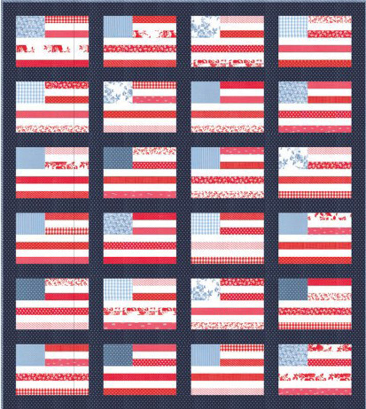 More Stars And Stripes Pattern By Thimble Blossoms For Moda - Minimum Of 3