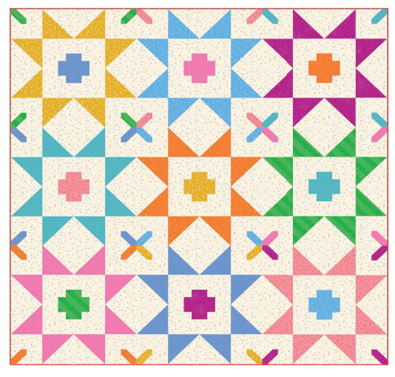 Across The Stars Pattern By Xoxsew For Moda - Minimum Of 3