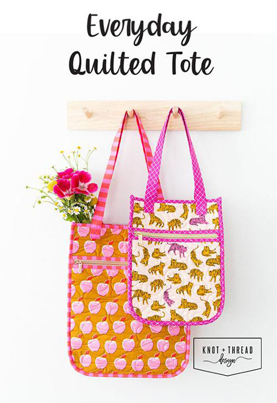 Everday Quilted Tote Pattern By Knot And Thread Design For Moda - Minimum Of 3