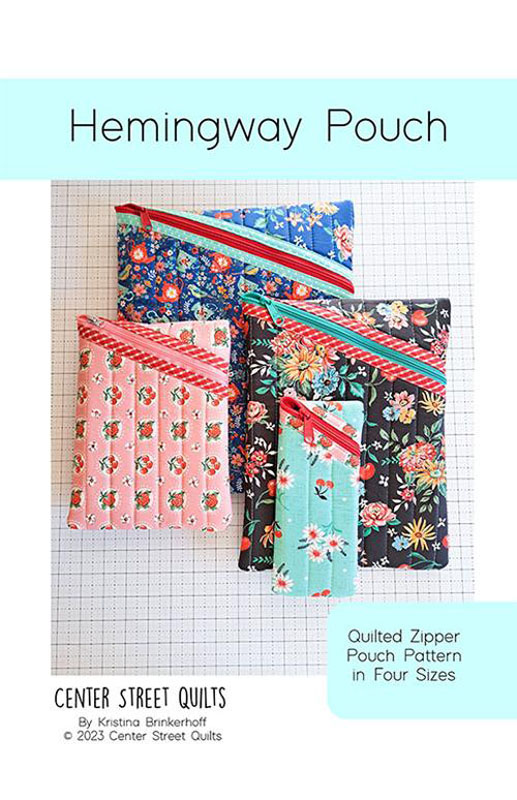 Hemingway Pouch Pattern By Center Street Quilts For Moda - Minimum Of 3