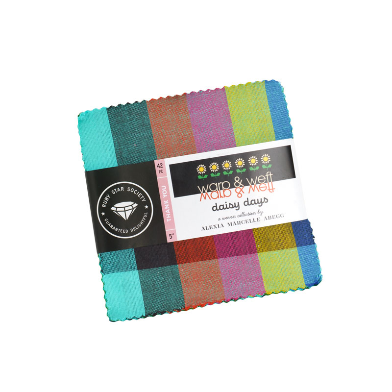 Warp And Weft Daisy Days Wovens Charm Packs By Moda - Packs Of 12