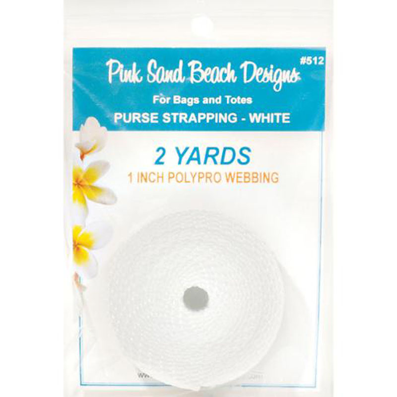 Purse Strapping 1" X 2yd White By Pink Sand Beach Designs For Moda - Minimum Of 6