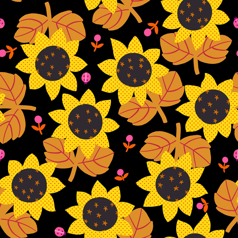 Daisy Days By Alexia Abegg Of Ruby Star Society For Moda - Black