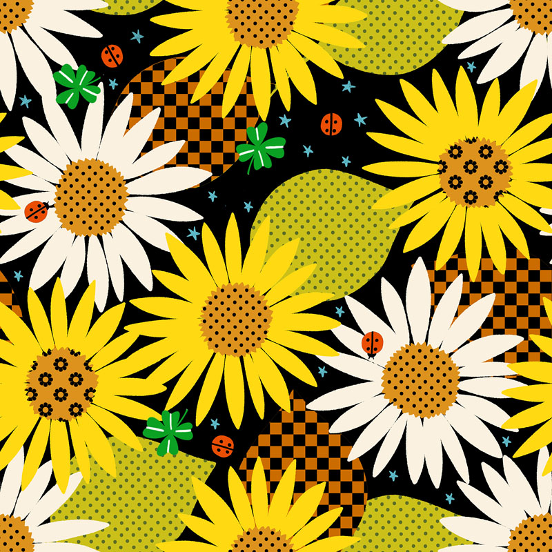 Daisy Days By Alexia Abegg Of Ruby Star Society For Moda - Black