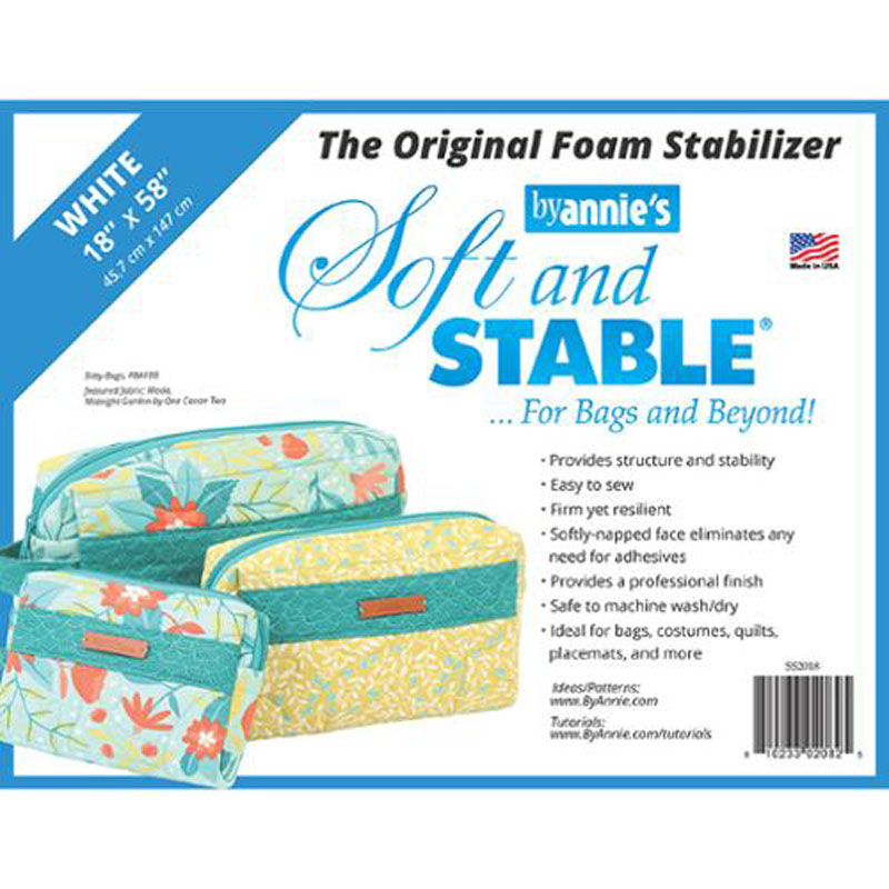 By Anne Soft And Stable 18" X 58" White By Patterns By Anne For Moda - Minimum Of 3