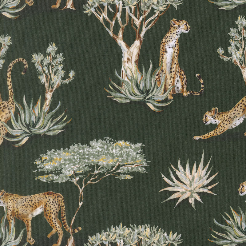 Safari Song By Watercolour Heart For Moda - Digital Print - Juniper