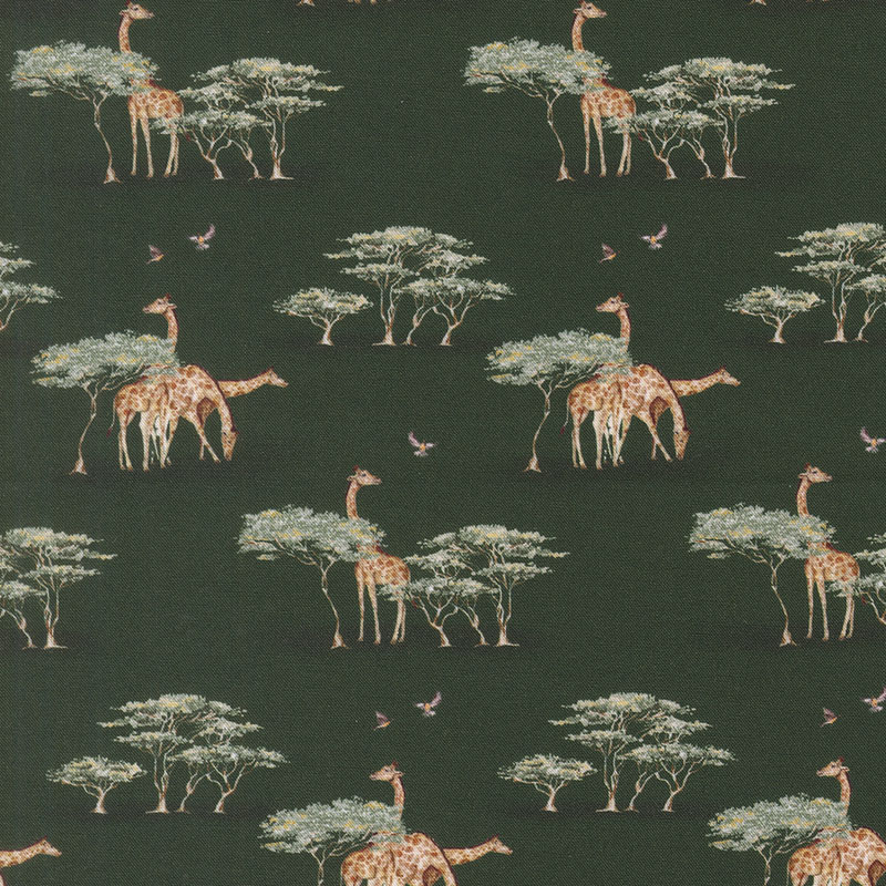 Safari Song By Watercolour Heart For Moda - Digital Print - Juniper