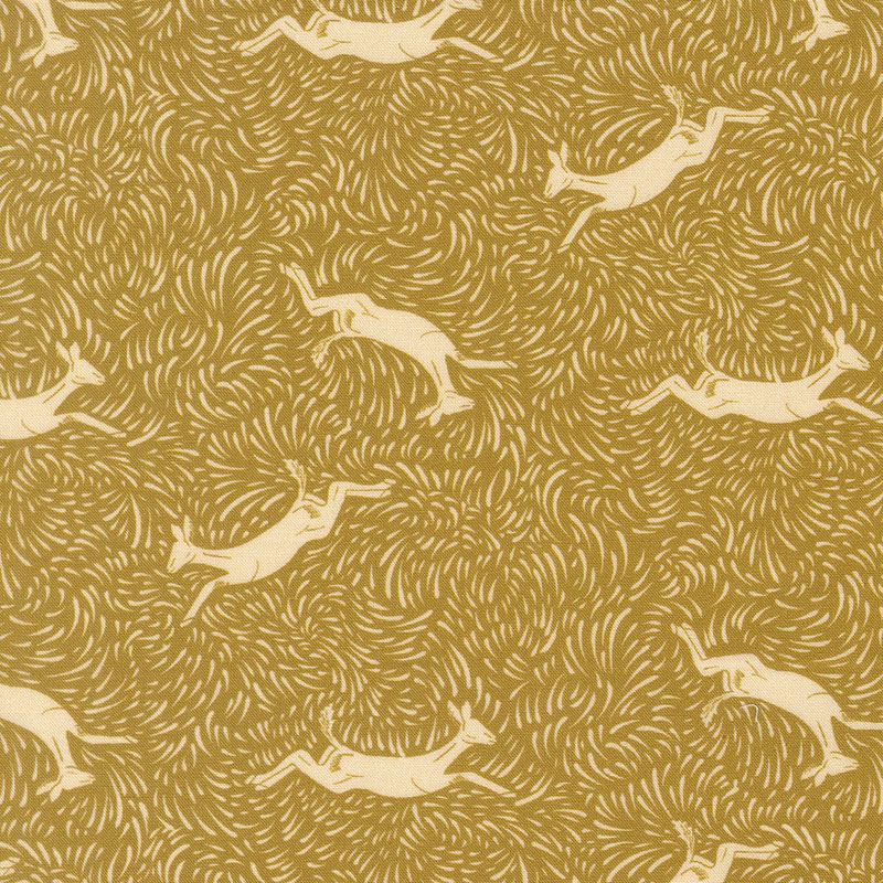 Safari Song By Watercolour Heart For Moda - Digital Print - Bronze