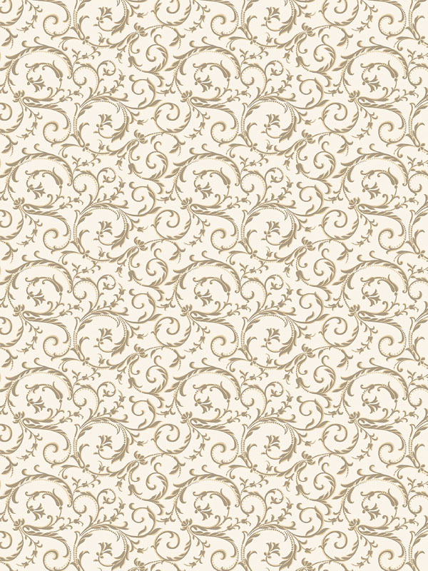 Scrolling Opulence 108" By Benartex - Cream/Ecru