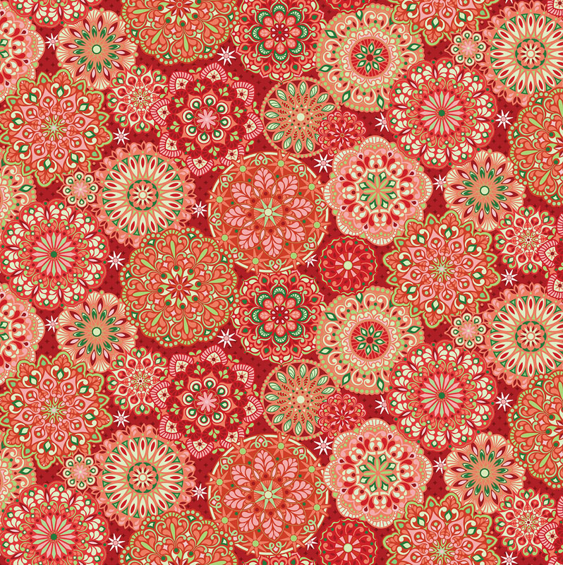 Christmas Elegance By Contempo Studio For Benartex - Ruby