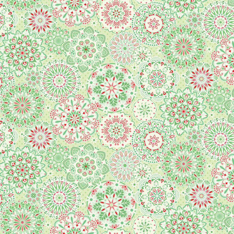Christmas Elegance By Contempo Studio For Benartex - Mint