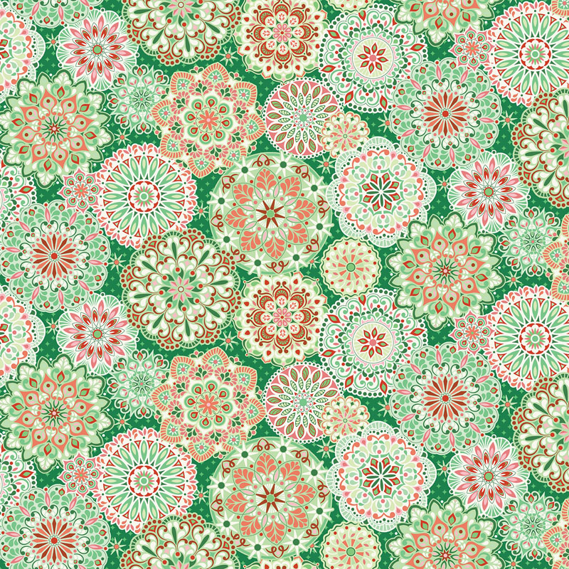 Christmas Elegance By Contempo Studio For Benartex - Evergreen