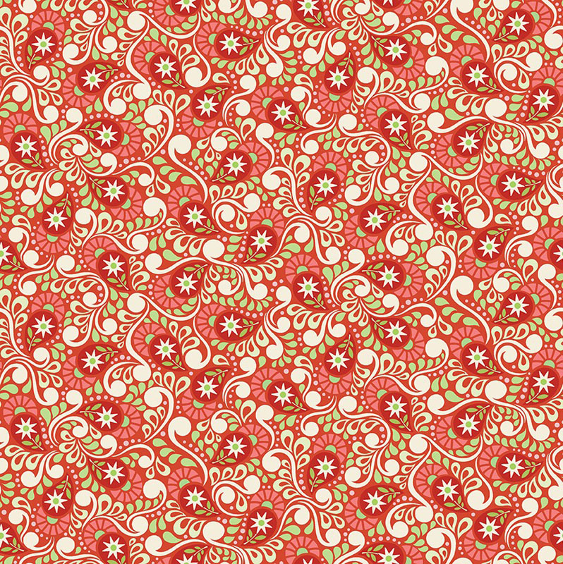 Christmas Elegance By Contempo Studio For Benartex - Ruby