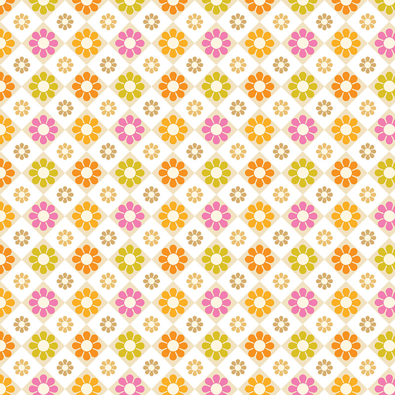 Flower Power Forever By Maude Macdonald For Benartex - Milkglass